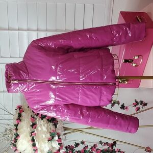 Pink Shiny Puffer Jacket